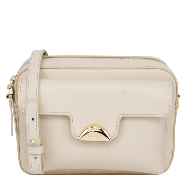 CAMERA BAG CREME CLASSE COURO 3129